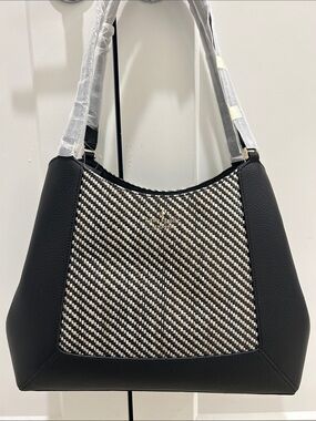 Kate Spade (NWT) Lena Straw Triple Compartment Shoulder Bag
